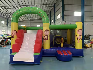 Le plus populaire en gros Combo gonflable Jump House <span class=keywords><strong>Rouge</strong></span> Bleu Bounce Combo Gonflable Ball Pit avec toboggan - Product Image 6