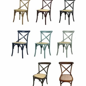Chaise en bois massif empilable populaire et élégante à dossier en X pour restaurant et mariage - Product Image 5