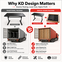 Meja Gaming Logam Desain Asli Custom Knock-Down dengan Permukaan MDF, Tempat Gelas, Hemat-Ruang, dan Dapat Dilipat