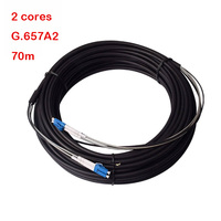 Câble optique assemblé DLC/UPC vers DLC/UPC monomode 2 fibres GYFJH-2G.657A2 blindé LSZH 70m