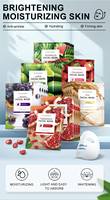 Bas quantité minimale de commande usine prix de gros fraise VC doux soins de la peau raisin hyaluronate de sodium blanchissant visage beauté masque facial