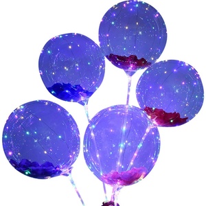 <b>LED</b> Bobo Balloons Light up Balloons Clear Helium Bubble Glow Balloons with String Lights for Birthday Wedding Decoration - Product Image 1