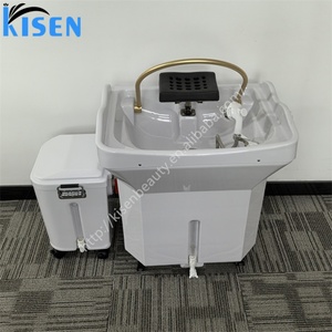 Kisen อ่างแชมพูแบบพกพาที่สามารถถอดออกได้พร้อมถังเก็บน้ำและเครื่องทำความร้อนสำหรับร้านทำสปาเสริมสวย - Product Image 2