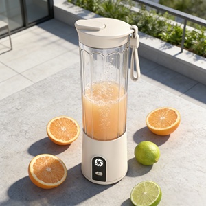 เครื่องปั่นน้ำผลไม้ไร้สายขนาดเล็ก 6 ใบมีด ปลอดสาร BPA พกพาสะดวกสำหรับใช้ในรถยนต์  แบตเตอรี่ 2000mAh ความจุ 550 มล. ใช้พลังงานจาก USB - Product Image 2