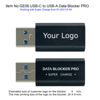 Bloqueador de Datos USB-C a USB-A, Bloquea la Transferencia de Datos, Protege Teléfonos y Tabletas de Estaciones de Carga Públicas, a Prueba de Hackers