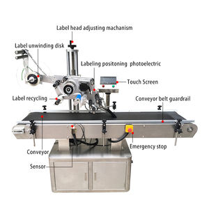 เครื่องติดฉลากแบบแบนไฟฟ้าอัตโนมัติสำหรับฟิล์มพลาสติกกระดาษความเร็วสูง60-180ชิ้น/นาทีสเต็ปเปอร์/ เซอร์โวมอเตอร์ - Product Image 2