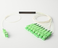 1x8 SC APC FTTH Fibre Optique PLC Splitter Tube Acier Bare Micro Mini Type Single Mode Fibre Optique PLC Splitter
