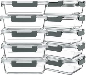 BPA Free Microwavable Pressed <b>Glass</b> Kids Lunch <b>Box</b> Eco-Friendly Dishwasher Safe Food Storage Container - Product Image 1