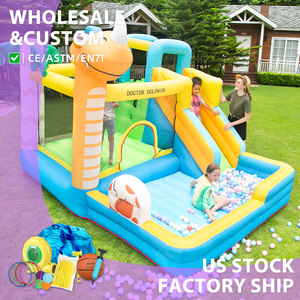 Château <span class=keywords><strong>gonflable</strong></span> combiné avec toboggan et <span class=keywords><strong>piscine</strong></span> à balles <span class=keywords><strong>pour</strong></span> enfants, Doctor Dolphin Factory Bounce Combo - Product Image 1