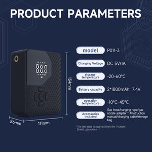 2025 <span class=keywords><strong>Amazon</strong></span> último modelo Mini bomba de coche equipo de emergencia iluminación 12V bomba de inflado de neumáticos recargable 150psi multifuncional - Product Image 5