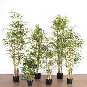 Produk Baru Tanaman Pohon Bambu Buatan Bonsai dan Pelampung Tanaman Pohon Bambu Buatan untuk Dekorasi Rumah Pohon Bonsai