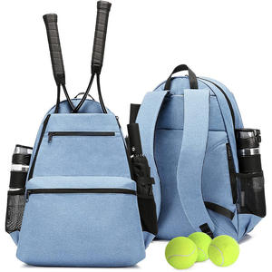 Sac à dos Peak Racket bleu clair, couleur unie, résistant à l'eau, multifonctionnel, sac de tennis avec compartiment pour chaussures - Product Image 1