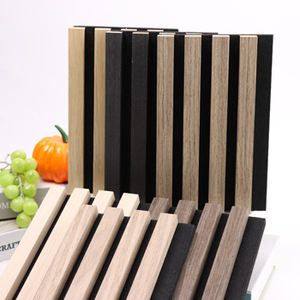 Hotselling akoestische lamellenpanelen van hout, moderne binnenhuisgeluidsisolatie wanddecoratie, akoestische wandpanelen - Product Image 6