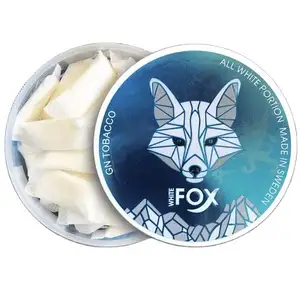 Wholesale Factory All White Portion Nicotin Pouch Can OEM ODM ZYN FOX VELO Snus Sweden Nicotin Pouches Box Suppliers