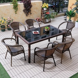 Ensemble de <span class=keywords><strong>table</strong></span> et chaises de patio en <span class=keywords><strong>rotin</strong></span> pour l'extérieur, design moderne 2026, 4 places, <span class=keywords><strong>petite</strong></span> <span class=keywords><strong>table</strong></span> basse pour balcon, café, meubles - Product Image 4