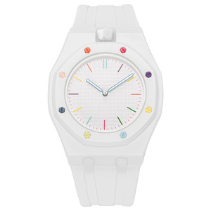 Orologio da Polso Trendy in Acrilico Ottagonale Colorato <span class=keywords><strong>per</strong></span> <span class=keywords><strong>Ragazzi</strong></span> e Ragazze, 43mm 20mm, Impermeabile, al Quarzo, Personalizzabile - Product Image 5