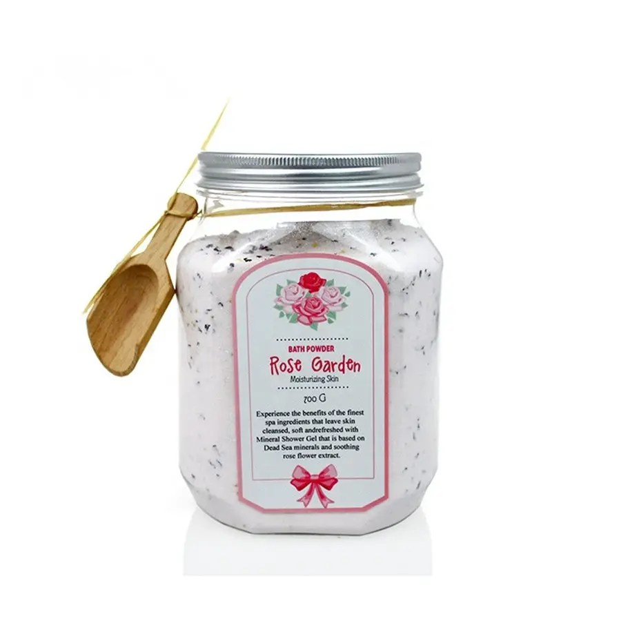 Wholesales custom moisturize skin Bath Powder with spoon