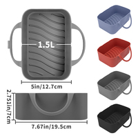 Personnalisation de 2 packs de doublures en silicone antiadhésives épaisses et rectangulaires pour friteuse à air Ninja Dual Air Fryer