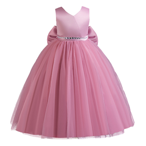 Abito <span class=keywords><strong>da</strong></span> <span class=keywords><strong>principessa</strong></span> con scollo a V alla moda abito <span class=keywords><strong>da</strong></span> <span class=keywords><strong>principessa</strong></span> con strass lucido blu ragazza abito <span class=keywords><strong>da</strong></span> sposa in tulle per ragazze di 10 anni - Product Image 2