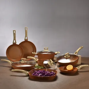 Customizable 1-5PCS Pink Kitchen Set Pots and Pans Non-Stick Aluminum Cookware  Set - China Cookware Set and Cookware price