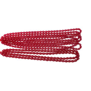 ลูกปัดทับทิมสีแดงสังเคราะห์รับรองคุณภาพ ขนาด 3x5-10x14 มม. สำหรับทำเครื่องประดับ สร้อยข้อมือ สร้อยคอ งานฝีมือ และงานออกแบบ - Product Image 2