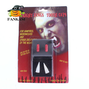 Colmillos de Vampiro Fankasi, Blancos, No Tóxicos, para Disfraces de Halloween - Product Image 1