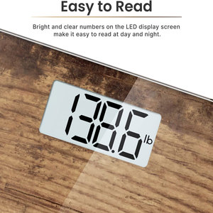 180kg 396lbs <span class=keywords><strong>Balance</strong></span> de poids numérique intelligente en grain de bois - Product Image 3