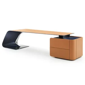 현대 mdf 회화 l 모양 행정상 나무로 되는 사무실 테이블 매니저 책상 가구