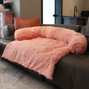Venta caliente <span class=keywords><strong>cama</strong></span> de perro de felpa larga y <span class=keywords><strong>nido</strong></span> de mascota manta de patrón sólido fabricante suministro al por mayor - Product Image 1