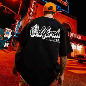 Hop <span class=keywords><strong>Rap</strong></span> da uomo oversize t-shirt in cotone 100% traspirante 220 grammi in maglia Top Street abbigliamento serigrafia stile europa America - Product Image 6