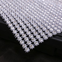 Strass en verre cristal de qualité A, 4 mm, 24 rangs, sur maille plastique, multi-rangs, pour accessoires de vêtements et de chaussures, style à tige, vente en gros