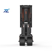 Chariot de camping pliable électrique WISELD à quatre roues avec une capacité de charge de 150 kg pour les sorties en famille, les barbecues et les courses