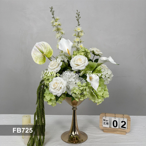 DKB Wholesale Wedding Flower Ball Luxury White Greenery Flower Balls <b>Table</b> Centerpieces for Forest Wedding Decor - Product Image 3