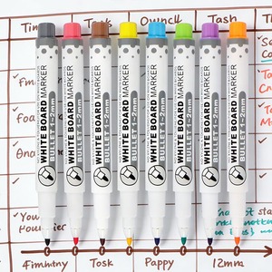 Livraison rapide, écriture fluide, pointe fine, lot de 8 stylos magnétiques pour tableau <span class=keywords><strong>blanc</strong></span> avec gomme intégrée pour une effacement propre sans résidus - Product Image 1