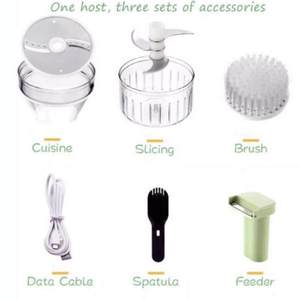 Electric <b>Vegetable</b> <b>Cutter</b> Set USB Electric Portable 4 in 1 Mini Food Chopper for Garlic Kitchen <b>Vegetable</b> <b>Cutter</b> - Product Image 6