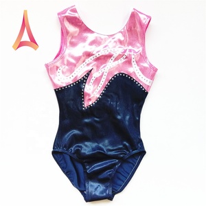 Offre Spéciale Enfants Filles Sans Manches Mystique Vagues Appliques Justaucorps De Gymnastique Personnalisé Broderie Logo - Product Image 1