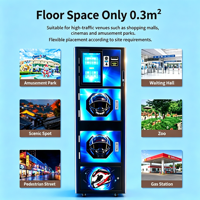 Machine de nettoyage de casques entièrement métallique avec paiement par pièces et code QR, désinfection, stérilisation, nettoyage à sec, entièrement automatique