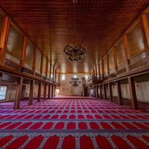 Tapis de mosquée Jacquard à poils longs, motif personnalisé, 80 % laine, 20 % nylon, fabriqué à la machine, <span class=keywords><strong>prix</strong></span> usine 85 000, pour Grand Masjid - Product Image 3