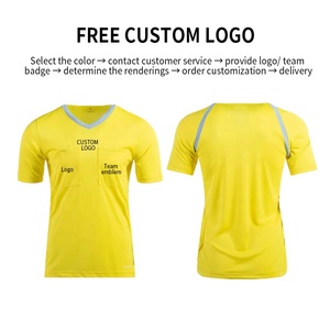2022 uniforme d'arbitre de football en polyester personnalisé maillot d'arbitre de football de haute qualité avec short à manches courtes Stock de nouveau style - Product Image 2