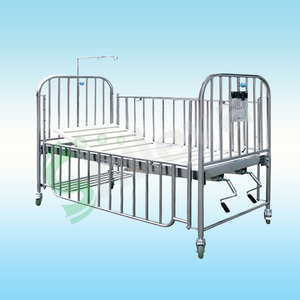 เตียงเด็กโรงพยาบาลสแตนเลส Joyful Abundance รุ่น SLV-4026S พร้อมราวกั้นสูง สำหรับการดูแลเด็ก - Product Image 1