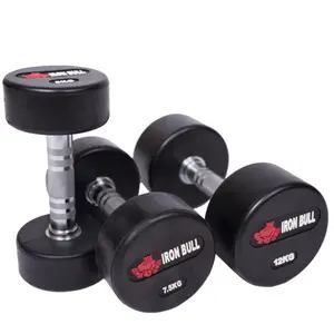 Rubber coated Round Dumbbells 1 kg and 2.5 kg increment Customer Logo KG and LB Size available