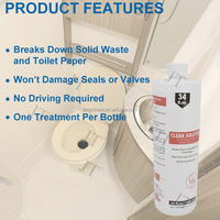Traitement pour toilettes septiques de camping-car, désodorisant chimique pour toilettes, liquide déboucheur pour fosse septique, nettoyant désodorisant pour toilettes
