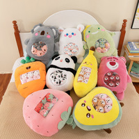 Jouets en peluche Kawaii Animaux Mignons et Alimentaires : Mini Balles Rondes, Capybara, Ours Fraise, Coussins en Peluche Alimentaires en Sachet