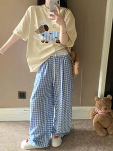 Ensemble de broderie pour chien en tricot de coton mélangé + tissage de polyester x Pantalon bleu plaqué Échantillon disponible Style décontracté Motif de dessin animé - Product Image 6