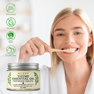 Oem <span class=keywords><strong>Mini</strong></span> Thyme kem đánh răng máy tính bảng của Trung Quốc thảo dược tự nhiên tinh dầu kem đánh răng - Product Image 3
