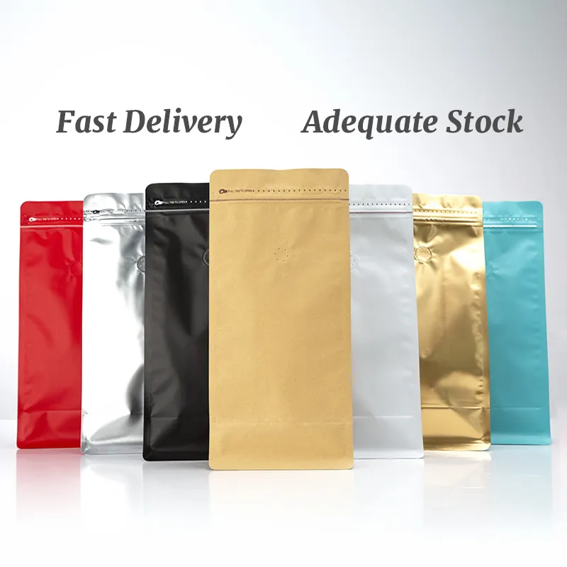 Fast Delivery OEM Factory with Valve and Zipper Packaging Coffee Mylar Bags