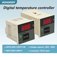 Contrôleur de température numérique pour four industriel serre incubateur 220V 380V TypeK PT100