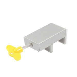 Window Limiter Aluminum Alloy Safety <b>Lock</b> For Window Opening Fixed Protection <b>Latch</b> With Yellow Handle - Product Image 1