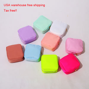 US Warehouse Free Shipping Mini Small Nylon <strong>Cosmetic</strong> <strong>Bag</strong> Multi Colors Travel Waterproof Zipper Pouch <strong>Bag</strong> Waterproof Makeup <strong>Bags</strong> - Product Image 1