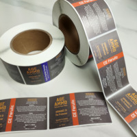 Étiquettes en vinyle imperméables imprimées sur mesure, autocollantes, avec logo privé, pour l'emballage de produits cosmétiques et de produits chimiques.